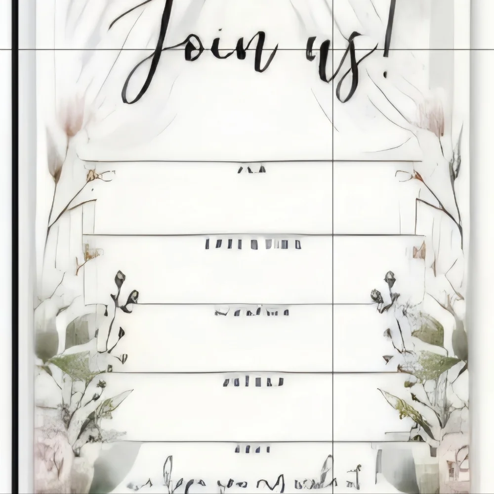 New 20 PACK FLORAL WEDDING INVITATIONS AND ENVELOPES